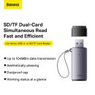 Кардридер Baseus Lite Series USB-A  to SD/TF Card Reader  Grey
