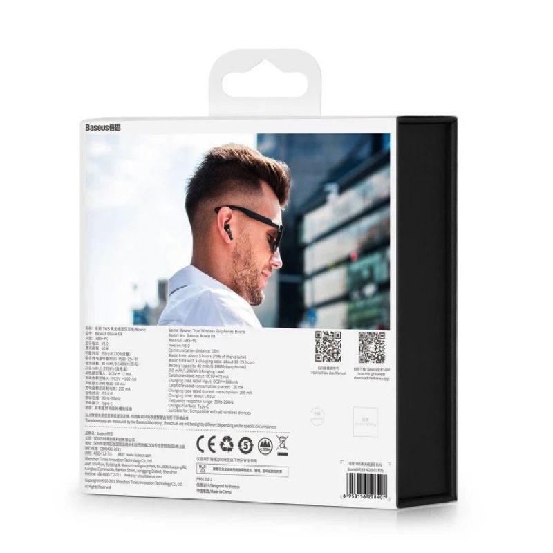 Бездротові навушники Baseus True Wireless Earphones Bowie E8 Black