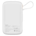 Зовнішній акумулятор Baseus Qpow Pro Digital Display Fast Charge Power Bank 10000mAh 20W iP Edition White（With: Simple charging cable Type-C 3A 0.3m W