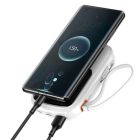 Зовнішній акумулятор Baseus Qpow Pro Digital Display Fast Charge Power Bank 10000mAh 20W iP Edition White（With: Simple charging cable Type-C 3A 0.3m W