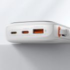 Зовнішній акумулятор Baseus Qpow Pro Digital Display Fast Charge Power Bank 10000mAh 20W iP Edition White（With: Simple charging cable Type-C 3A 0.3m W