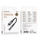 Перехідник BOROFONE BV24 Graceful digital audio converter cable iP to 3.5mm Metal Grey
