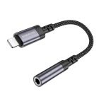 Перехідник BOROFONE BV24 Graceful digital audio converter cable iP to 3.5mm Metal Grey