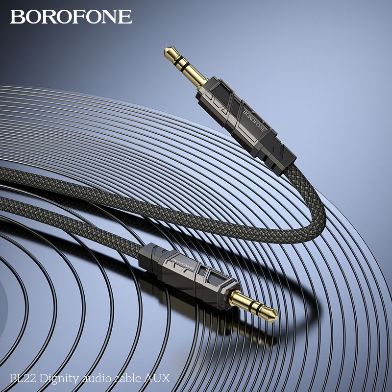 Аудіокабель BOROFONE BL22 Dignity audio cable AUX Black