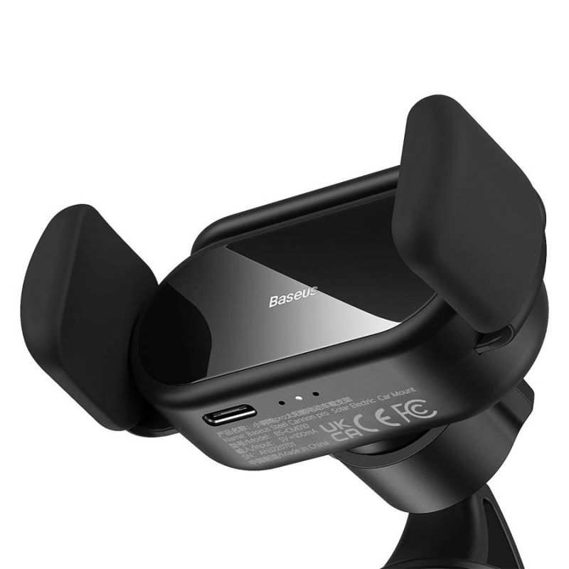 Автотримач для телефона Baseus Steel Cannon pro Solar Electric Car Mount Black