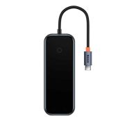 USB-хаб Baseus AcmeJoy 4-Port Type-C HUB Adapter（Type-C to USB3.0*3+Type-C PD&amp;Data *1）Dark Gray