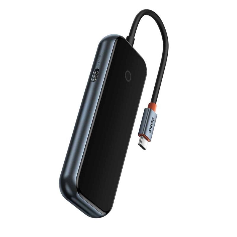 USB-хаб Baseus AcmeJoy 4-Port Type-C HUB Adapter（Type-C to USB3.0*3+Type-C PD&amp;Data *1）Dark Gray