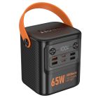 Зовнішній акумулятор HOCO J152 Pro Tough PD65W+light power bank (80000mAh) Black