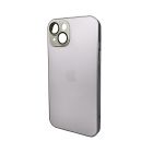 Чохол для смартфона AG Glass Matt Frame Color Logo for Apple iPhone 14 Titanium Grey
