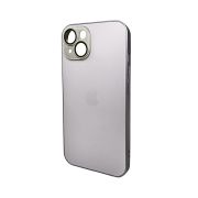 Чохол для смартфона AG Glass Matt Frame Color Logo for Apple iPhone 14 Titanium Grey