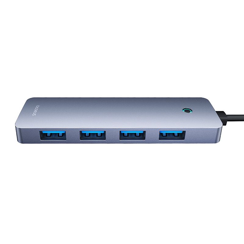 USB-хаб Baseus UltraJoy Series 4-Port  HUB Lite 50cm Space Grey（USBA to USB3.0*4+Type-C5V）