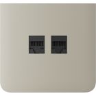 Бічна панель для вбудованої інтернет-розетки Ajax SideCover (LAN) vertical Ivory (126221.319.IV)