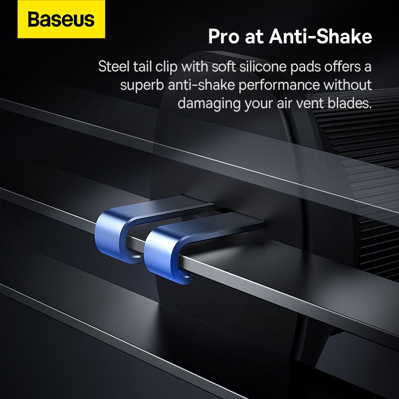 Автотримач для телефона з БЗП Baseus CW01 Magnetic Wireless Charging Car Mount Air Vent Version 15W Cluster Black