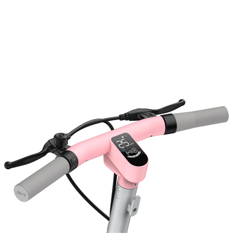 Електросамокат з сидінням OKAI Ceetle PRO EA10C Pink 10', 350(900)W, 25Km/h, 10.4Ah, 55Km, 20%, NFC, App.29kg