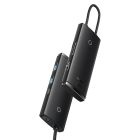 USB-хаб Baseus Lite Series 6-Port Type-C HUB Docking Station (Type-C to HDMI+USB3.0*2+PD+SD/TF) Black