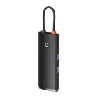 USB-хаб Baseus Lite Series 6-Port Type-C HUB Docking Station (Type-C to HDMI+USB3.0*2+PD+SD/TF) Black