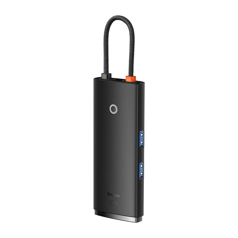 USB-хаб Baseus Lite Series 6-Port Type-C HUB Docking Station (Type-C to HDMI+USB3.0*2+PD+SD/TF) Black
