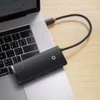 USB-хаб Baseus Lite Series 6-Port Type-C HUB Docking Station (Type-C to HDMI+USB3.0*2+PD+SD/TF) Black