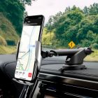 Автотримач для телефона з БЗП HOCO S14 Surpass automatic induction wireless charging car holder Silver