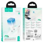 Мережевий зарядний пристрій з кабелем HOCO C101A single port PD20W charger set(C to iP) Ice Blue