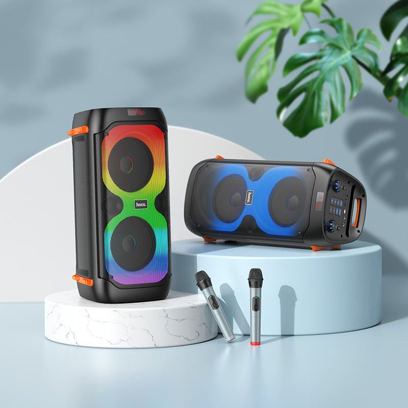 Портативна колонка HOCO BS53 Manhattan wireless dual mic outdoor BT speaker Black
