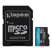 Карта пам'яті microSDXC (UHS-1 U3) Kingston Canvas Go! Plus 64Gb class 10 A2 V30 (R200MB/s) (adapter SD)