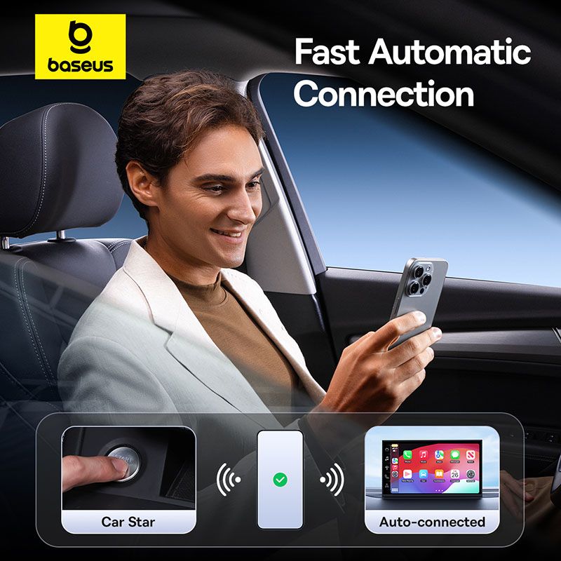Адаптер Baseus SafeJourney Series Wireless CarPlay Adapter Space Grey