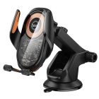 Автотримач для телефона з БЗП HOCO HOCO HW34 Blue whale 3-axis linkage wireless fast charging car holder(center console)