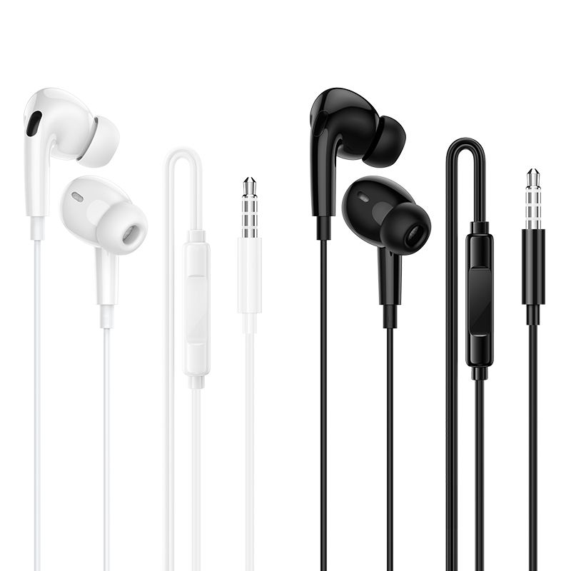 Навушники BOROFONE BM100 Pro Fuente universal earphones with microphone Black