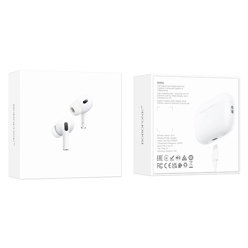 Бездротові навушники BOROFONE BW92 True wireless stereo headset White