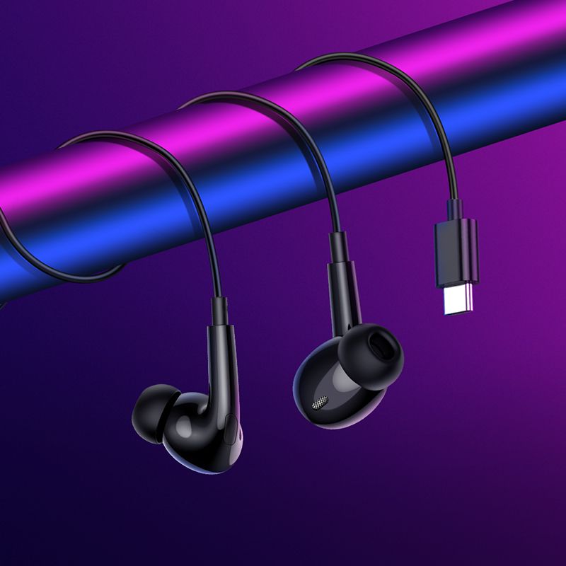 Навушники BOROFONE BM100 Pro Fuente universal digital earphones with microphone Type-C Black