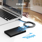 Кабель UGREEN US184 USB 3.0 A Male to Type C Male Cable Nickel Plating 2m (black) (UGR-20884)