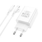 Мережевий зарядний пристрій з кабелем BOROFONE BA21A Pro Long journey single port PD20W charger set(C to iP) White