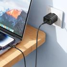 Мережевий зарядний пристрій BOROFONE BA83A Flare star PD20W+QC3.0 charger set(C to iP) Black