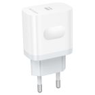 Мережевий зарядний пристрій BOROFONE BA99A Breeze single port PD20W charger White