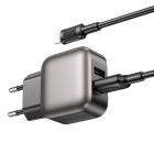 Мережевий зарядний пристрій BOROFONE BAS51A Absolute dual-port charger set(iP) Black