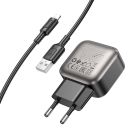Мережевий зарядний пристрій BOROFONE BAS51A Absolute dual-port charger set(iP) Black