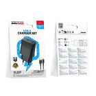 Мережевий зарядний пристрій з кабелем BOROFONE BAS71A Source single-port charger set(Micro) Black
