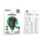 Мережевий зарядний пристрій з кабелем BOROFONE BAS72A Source single port QC3.0 charger set(Type-C) Black