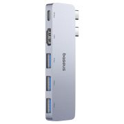 USB-хаб Baseus UltraJoy Series 5-Port HUB Space Grey (USB-C*2 to USB-C 40Gbps*1+HDMI 4K@30Hz*1+USB3.0*3）