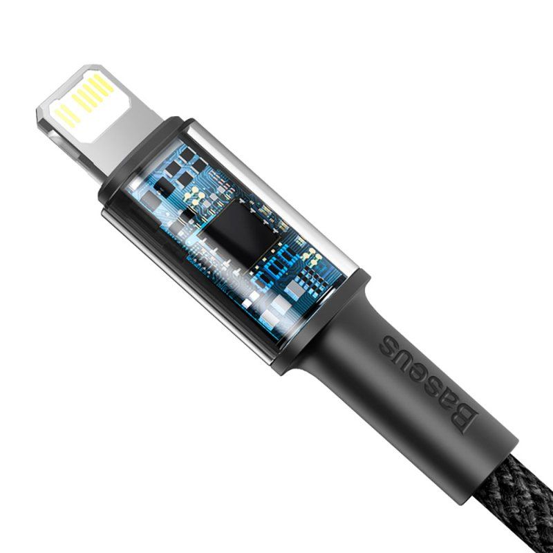 Кабель Baseus High Density Braided Fast Charging Data Cable Type-C to iP PD 20W 1m Black