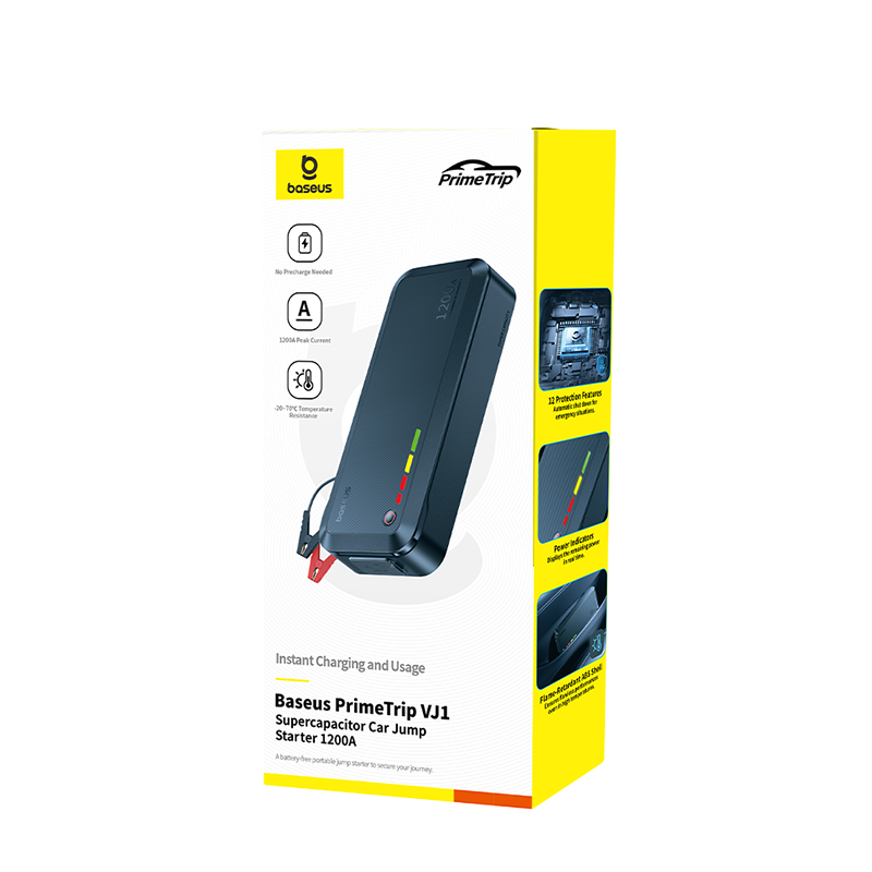 Пуско-зарядний пристрій Baseus PrimeTrip VJ1 Supercapacitor Car Jump Starter 1200A Cosmic Black