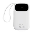 Зовнішній акумулятор Baseus EnerFill FC31 Digital Display Power Bank with 2 Built-in Cables 20000mAh 22.5W Moon White