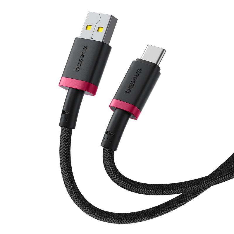 Кабель Baseus Dura Series Fast Charging Cable USB to Type-C 60W 1m Red+Black