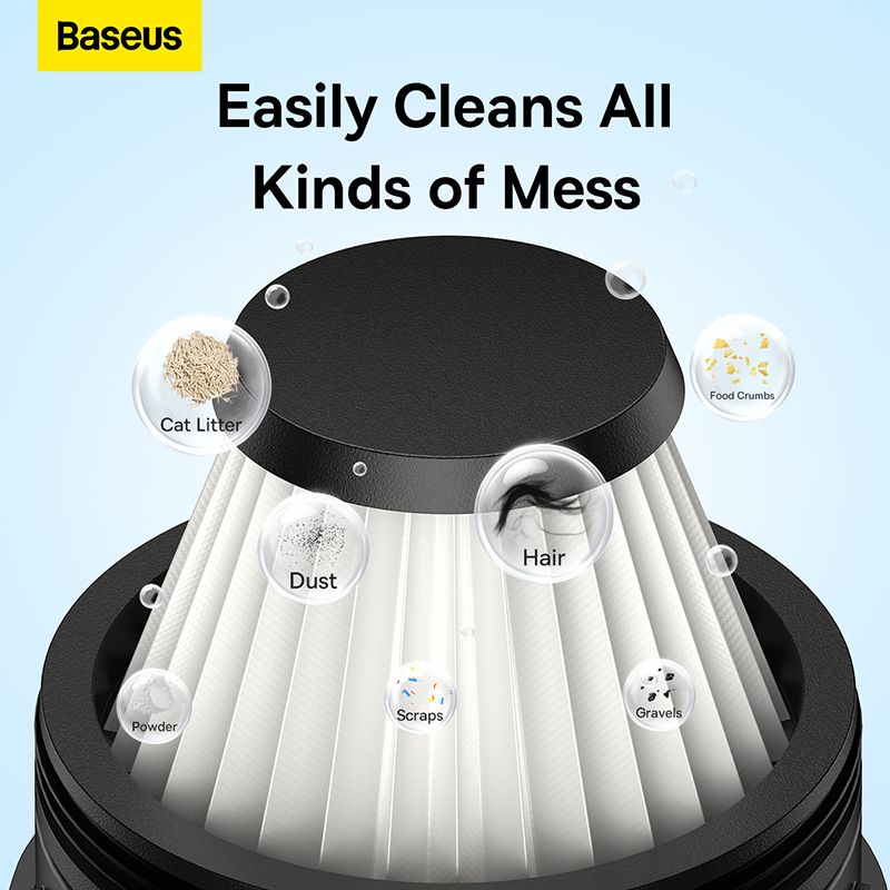 Фльтр для автомобільного пилососу Baseus A2pro Car vacuum Cleaner strainer（2PCS）Black