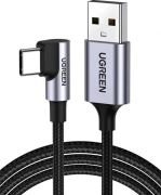 Кабель UGREEN US284 Angled USB-C Male To USB2.0 A Male 3A Data Cable(90°Angle) 0,,5m