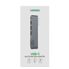 USB-Хаб UGREEN CM251 Dual USB-C To HDMI+3*USB 3.0 A+Type C Female Converter