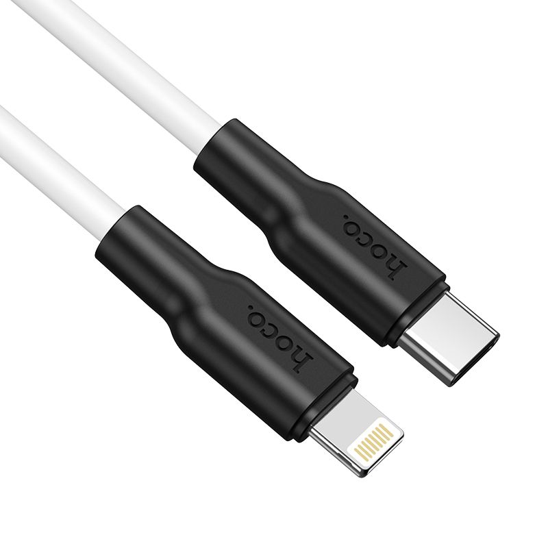 Кабель HOCO X21 Plus Type-C to iP 3A, 20W, 1m,  black and white