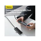 USB-хаб Baseus Lite Series 4-Port Type-C HUB Adapter (Type-C to USB 3.0*4 ) 1m Black
