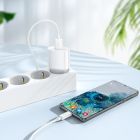 Мережевий зарядний пристрій HOCO C109A(10.5W) Fighter single port charger set(Micro) White